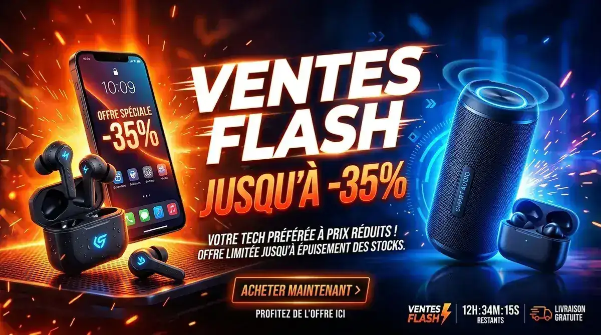 Ventes Flash — Jusqu'à -35% de Réduction - SenTechPLUS