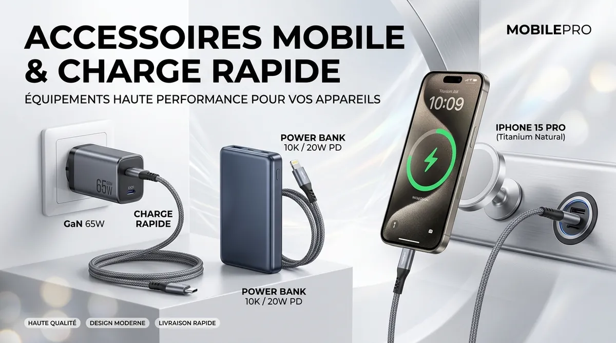 Charge Ultra-Rapide GaN 65W & Câbles Renforcés - SenTechPLUS